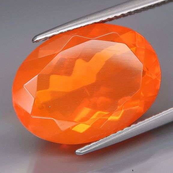 Exceptional 7.27ct bright orange Fire Opal