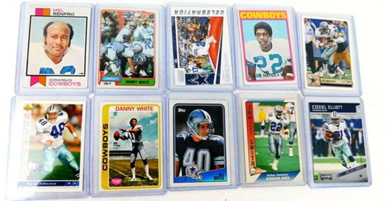 10 Dallas Cowboys Greats Football Cards