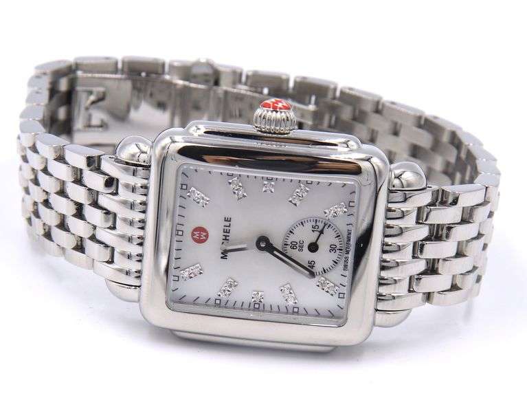 Michele Deco Mother of Pearl Diamond Dial Watch