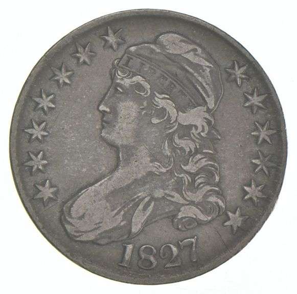 1827 Capped Bust Half Dollar Very LT OBV 114