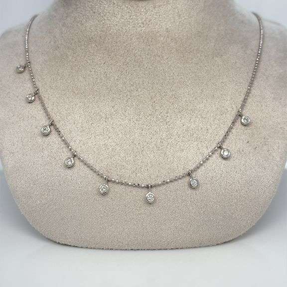 DIAMOND NECKLACE CRAFTED IN 14K WHITE GOLD
