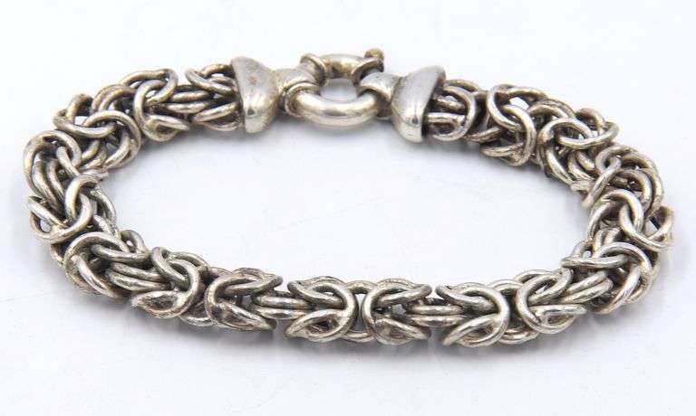 Italian Sterling Silver Byzantine Bracelet
