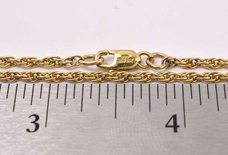 Vermeil Rope Chain Necklace In Sterling Silver