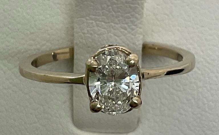 CERTIFIED 14K WHITE GOLD DIAMOND SOLITAIRE RING