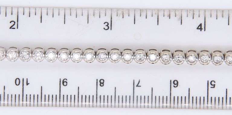 Incredible 2ctw Half Bezel Diamond Tennis Bracelet in White Gold