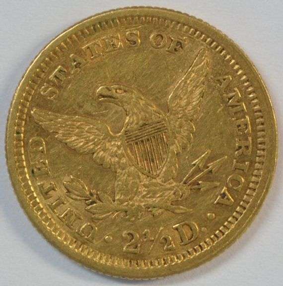 Super choice 1861 US $2.50 Indian Gold Piece. Full strike.