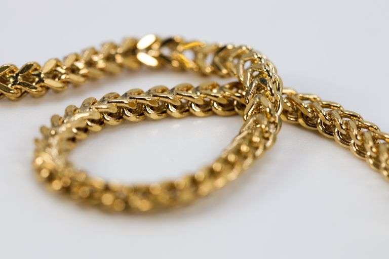 10k Yellow Gold Hollow Franco Wheat Rope Chain 3mm Bracelet 7"