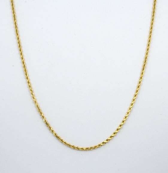 In Demand 14K Diamond Cut Rope Necklace