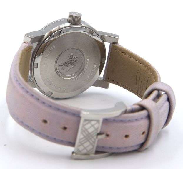 Burberry Silver Purple Dial on Purple Strap Watch