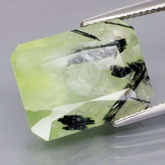 Superb 15.90ct rutilated Prehnite