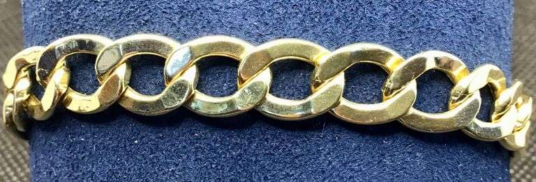 GORGEOUS 14K YELLOW GOLD CHAIN BRACELET