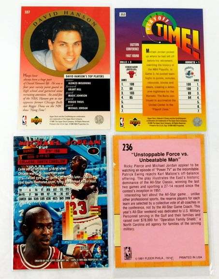 4 Michael Jordan Basketball Cards
