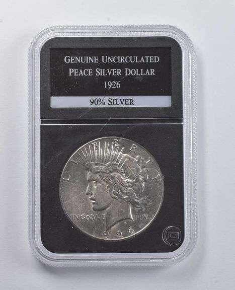 Genuine UNC 1926 Peace Silver Dollar PCS