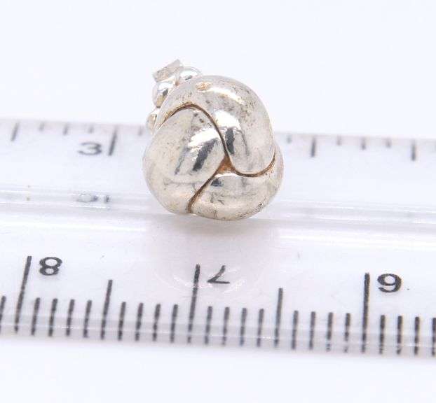 Sterling Silver Tiffany & Co Love Knot Stud Earrings