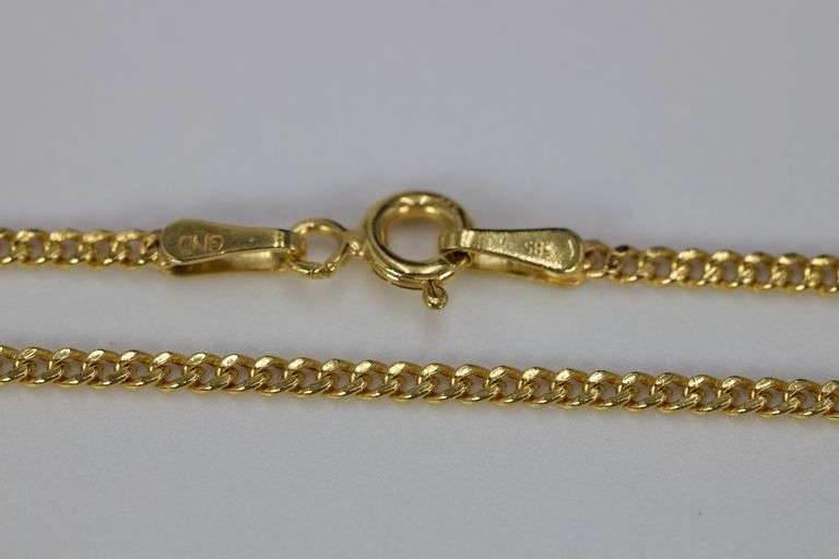 10k Yellow Gold-Hollow Curb Link Chain 2mm Necklace 20"