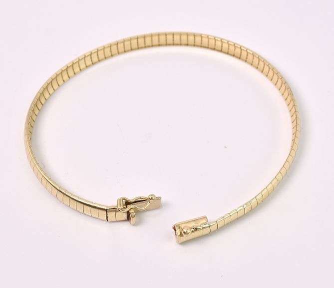 Good-Looking Omega Chain Bracelet In 14K Yellow Gold