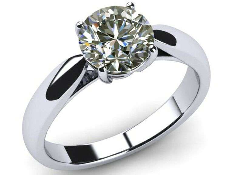 Sparkling 2.75 VVS1 White F-G Fire Moissanite Ring