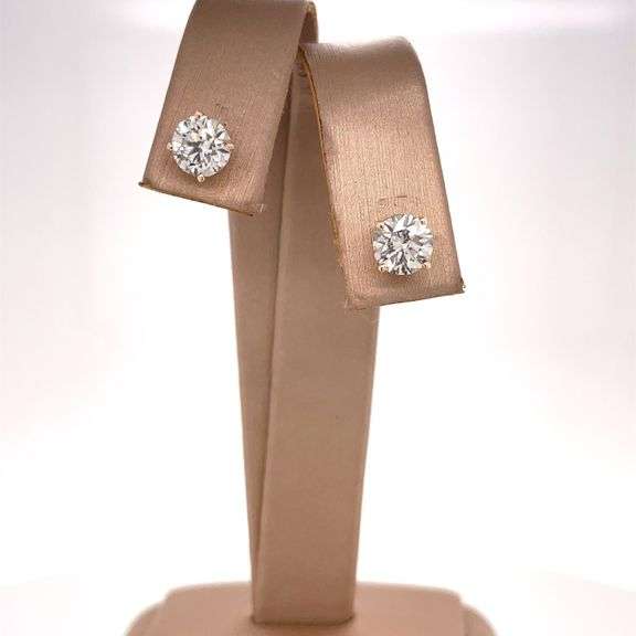 1.41 CARAT DIAMOND STUDS CRAFTED IN 14K YELLOW GOLD