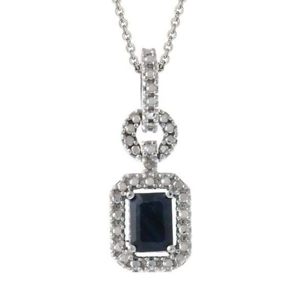 Sterling Silver Sapphire Pendant
