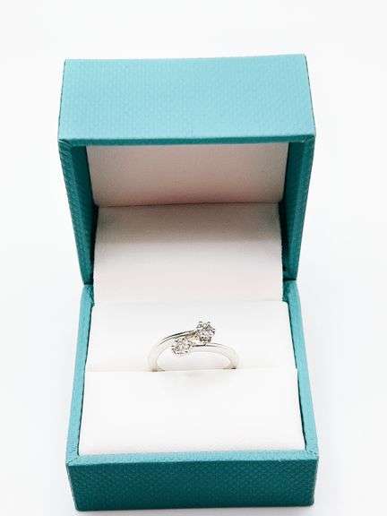 18kt Solid White Gold & Diamond Ring