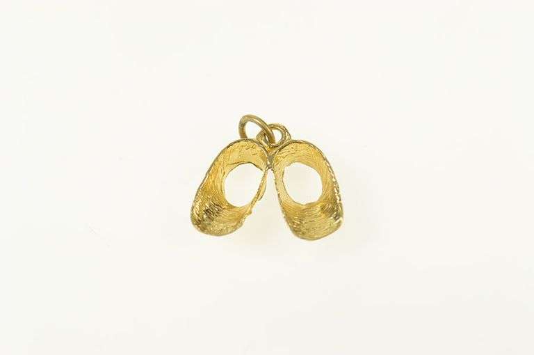 14K Yellow Gold 3D Baby Shoes Child's Sneakers Booties Charm/Pendant