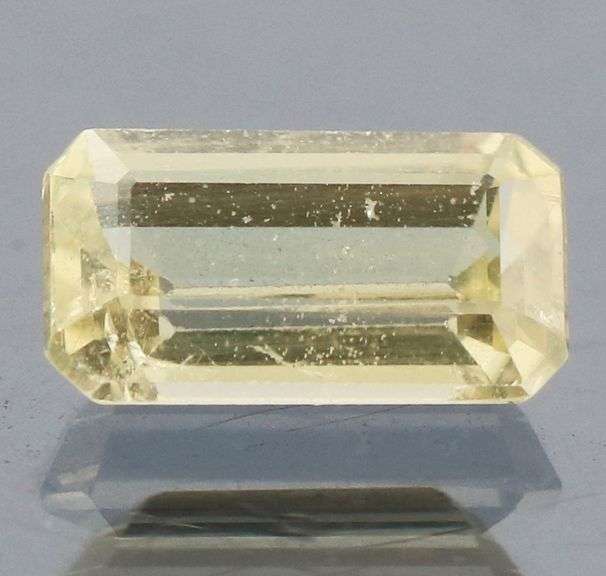 Glittering pale yellow UNTREATED .84ct Sapphire