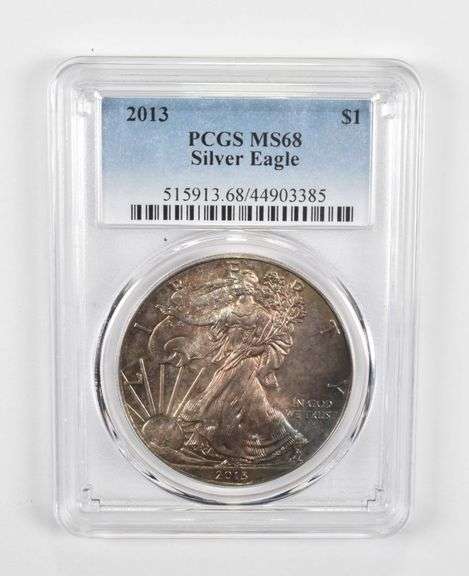 MS68 2013 American Silver Eagle - PCGS Insane Tone!