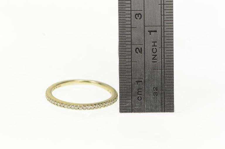 14K Yellow Gold Classic Vintage Diamond Wedding Band Ring