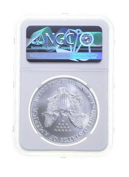MS66 MINT ERROR 2000 American Silver Eagle - OBV & REV Struck Thru NGC