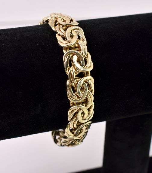 Vermeil Byzantine Chain Bracelet In Sterling Silver