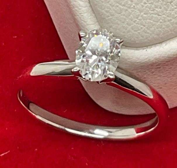 CERTIFIED BRAND NEW 14K WHITE GOLD DIAMOND SOLITAIRE RING