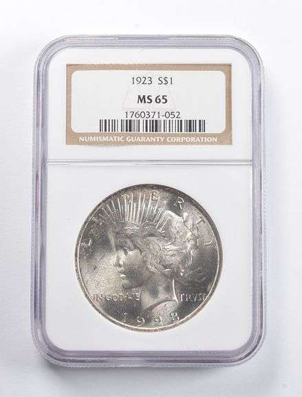 MS65 1923 Peace Silver Dollar NGC