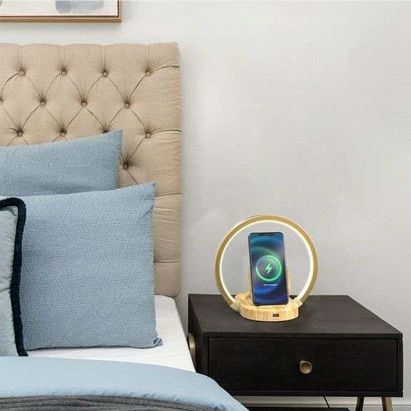 LED Desk Lamp with 15W Wireless Charger for Phone