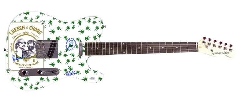 Cheech And Chong Up In Smoke Still Smoking Graphics Photo Poster Signed Guitar ACOA