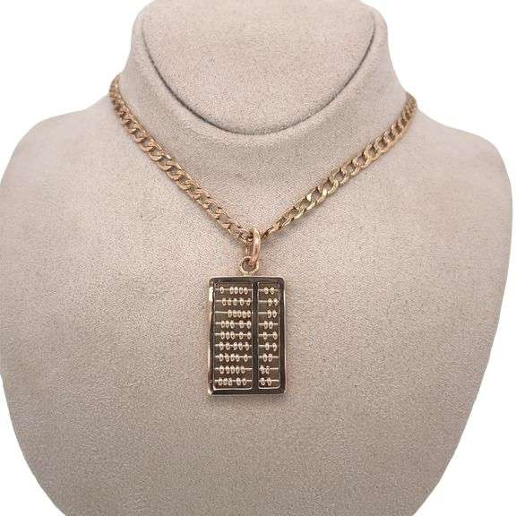 14K ROSE GOLD ABACUS CHARM
