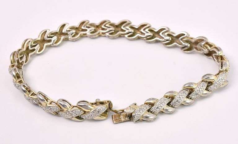 X Link Bracelet In Sterling Silver