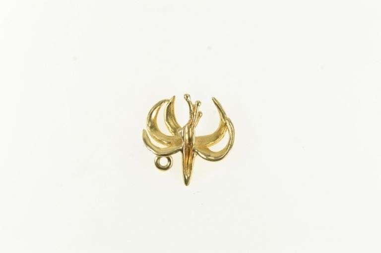14K Yellow Gold Corpse Flower Botanical Nature Motif Charm/Pendant