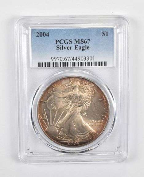 MS67 2004 American Silver Eagle - PCGS Beautiful Tone!