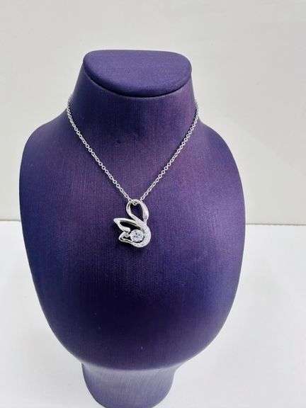 Swan Platinum over 925 sterling silver Pendant