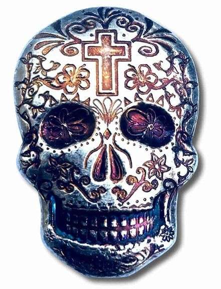 2 oz .999 FINE SILVER SKULL