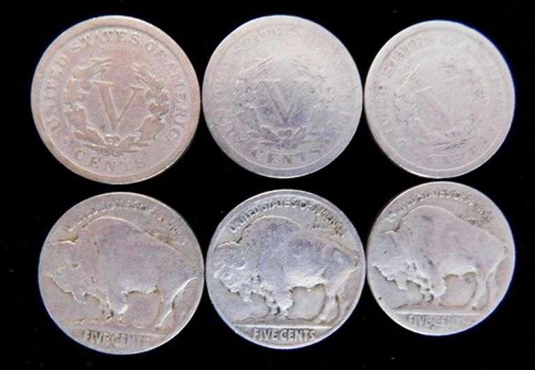 12 U.S. Buffalo & V Nickels