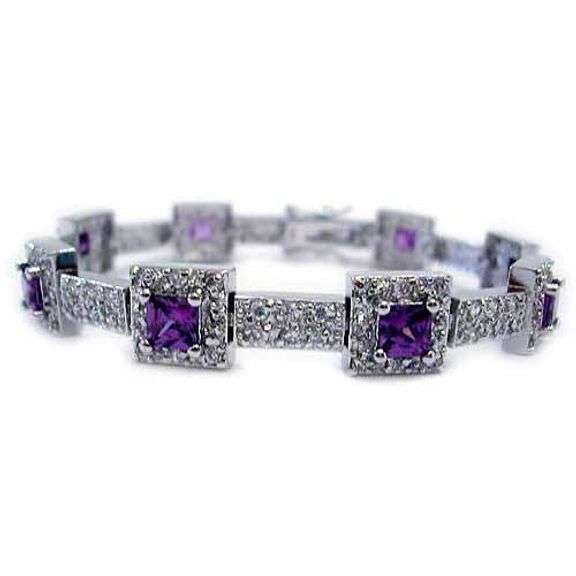 Amethyst CZ  Bracelet