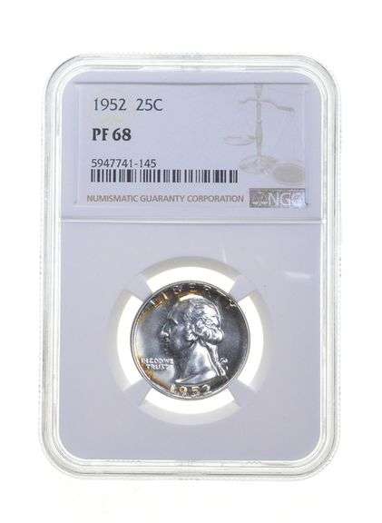 PF68 1952 Washington Quarter - Graded NGC