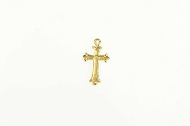 14K Yellow Gold Christian Faith Vintage Jesus Christ Charm/Pendant
