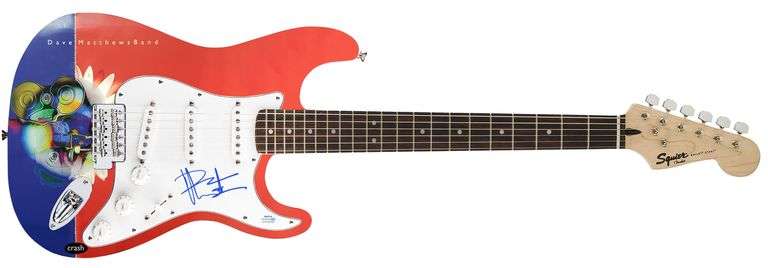 Dave Matthews Signed Fender 1/1 Crash Album LP Cd Graphics Guitar ACOA