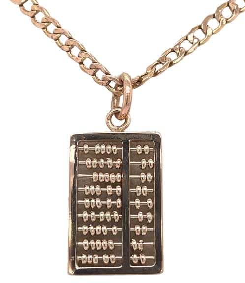 14K ROSE GOLD ABACUS CHARM