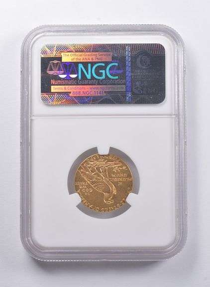 MS61 1913 $5 Indian Head Gold Half Eagle NGC
