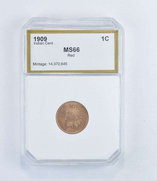 MS66 RD 1909 Indian Head Cent - Graded PCI