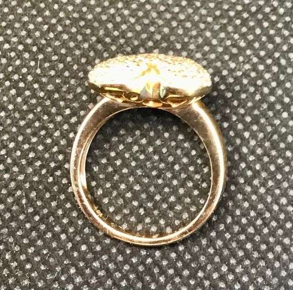 LOVELY HEART 14K ROSE GOLD DIAMOND RING