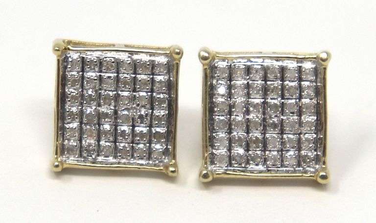 Great Diamond Yellow Gold Earrings